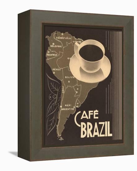 Cafe Brazil II-Hugo Wild-Framed Stretched Canvas