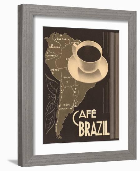 Cafe Brazil II-Hugo Wild-Framed Art Print