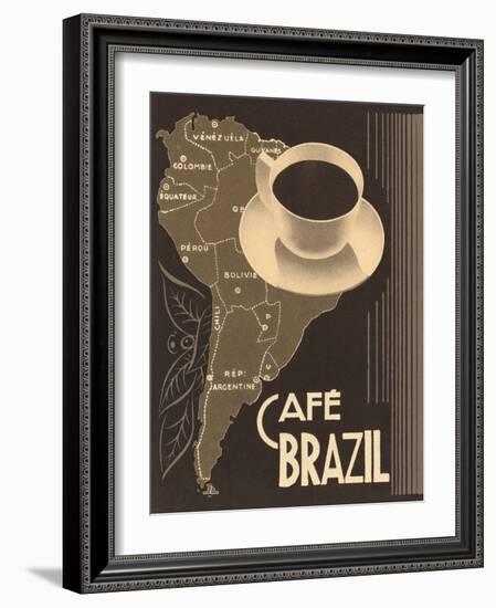 Cafe Brazil II-Hugo Wild-Framed Art Print