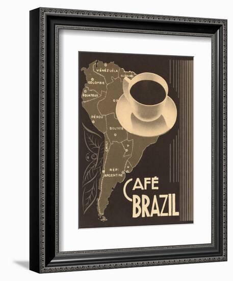 Cafe Brazil II-Hugo Wild-Framed Art Print