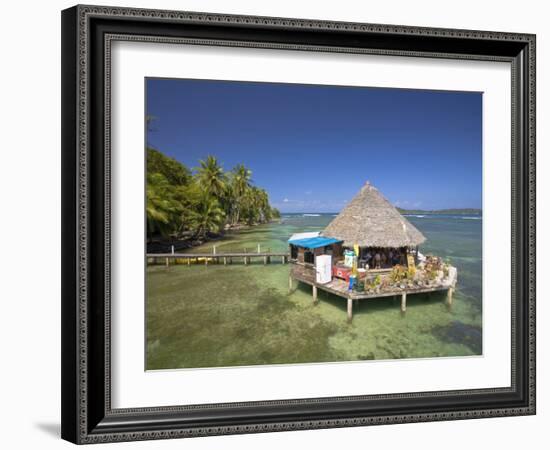 Cafe by Beach, Carenero Island, Bocas Del Toro Province, Panama-Jane Sweeney-Framed Photographic Print