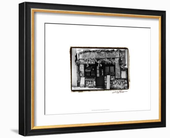 Café Charm, Paris II-Laura Denardo-Framed Art Print