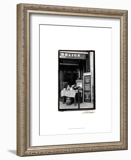 Café Charm, Paris IV-Laura Denardo-Framed Art Print