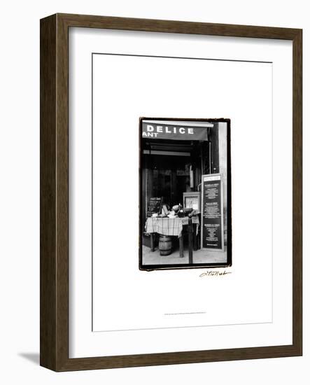 Café Charm, Paris IV-Laura Denardo-Framed Art Print