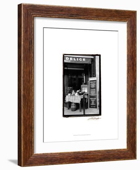 Café Charm, Paris IV-Laura Denardo-Framed Art Print