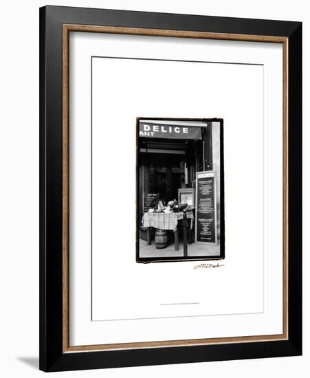 Café Charm, Paris IV-Laura Denardo-Framed Art Print