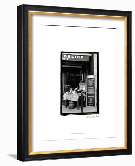 Café Charm, Paris IV-Laura Denardo-Framed Art Print