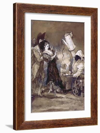 Cafe Con Leche Caliente (After Goya)-George Adamson-Framed Giclee Print