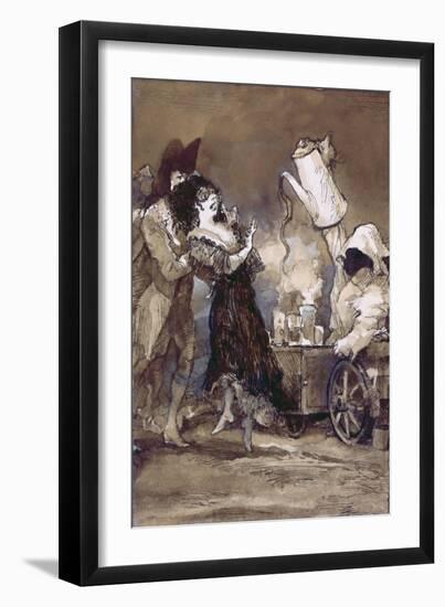 Cafe Con Leche Caliente (After Goya)-George Adamson-Framed Giclee Print