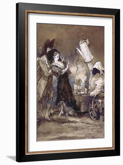 Cafe Con Leche Caliente (After Goya)-George Adamson-Framed Giclee Print