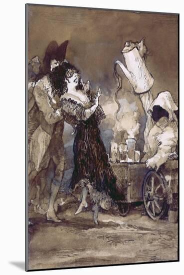 Cafe Con Leche Caliente (After Goya)-George Adamson-Mounted Giclee Print