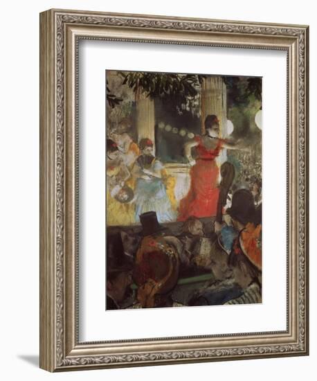 Cafe Concert at Les Ambassadeurs, 1875/77-Edgar Degas-Framed Giclee Print