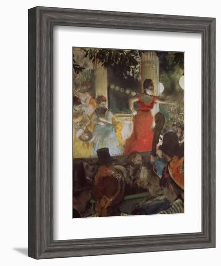 Cafe Concert at Les Ambassadeurs, 1875/77-Edgar Degas-Framed Giclee Print