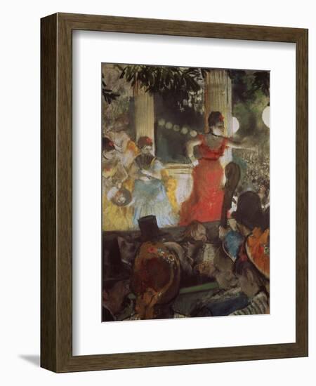 Cafe Concert at Les Ambassadeurs, 1875/77-Edgar Degas-Framed Giclee Print