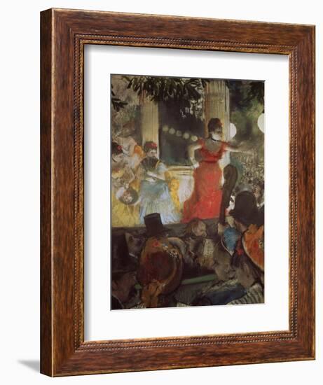 Cafe Concert at Les Ambassadeurs, 1875/77-Edgar Degas-Framed Giclee Print