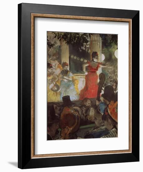 Cafe Concert at Les Ambassadeurs, 1875/77-Edgar Degas-Framed Giclee Print