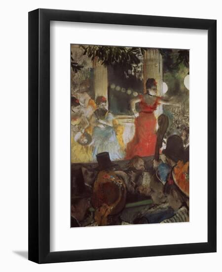 Cafe Concert at Les Ambassadeurs, 1875/77-Edgar Degas-Framed Giclee Print