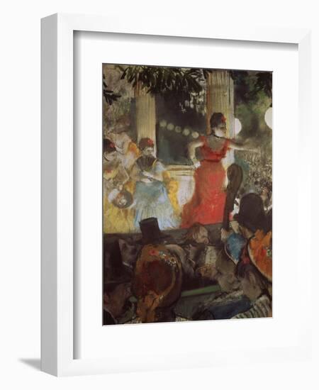 Cafe Concert at Les Ambassadeurs, 1875/77-Edgar Degas-Framed Giclee Print