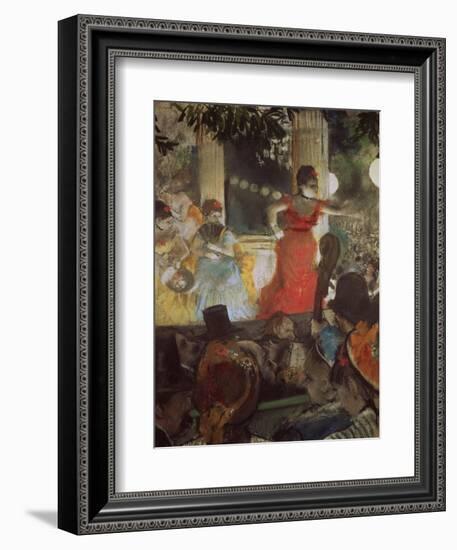 Cafe Concert at Les Ambassadeurs, 1875/77-Edgar Degas-Framed Giclee Print