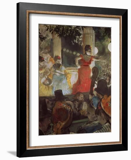 Cafe Concert at Les Ambassadeurs, 1875/77-Edgar Degas-Framed Giclee Print