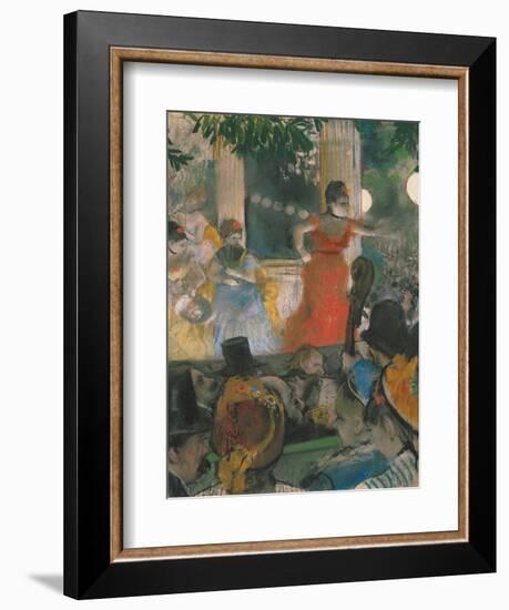 Cafe Concert at Les Ambassadeurs, 1876-77-Edgar Degas-Framed Giclee Print