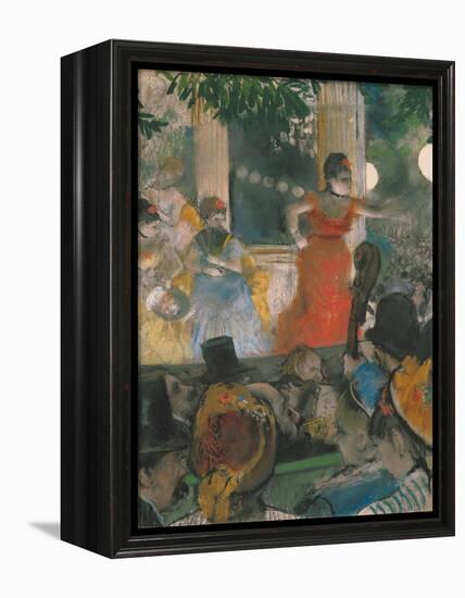 Cafe Concert at Les Ambassadeurs, 1876-77-Edgar Degas-Framed Premier Image Canvas