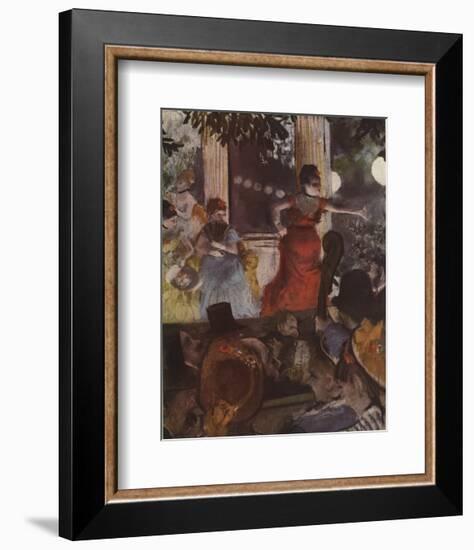 Cafe Concert: At Les Ambassadeurs-Edgar Degas-Framed Premium Edition