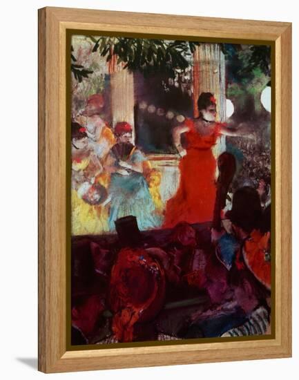 Cafe Concert Aux Ambassadeurs-Edgar Degas-Framed Premier Image Canvas