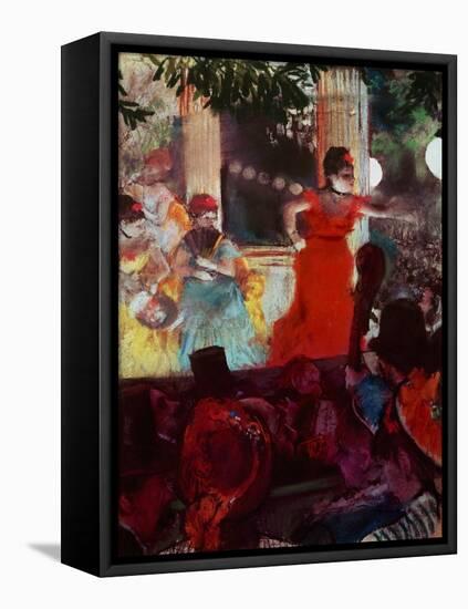 Cafe Concert Aux Ambassadeurs-Edgar Degas-Framed Premier Image Canvas