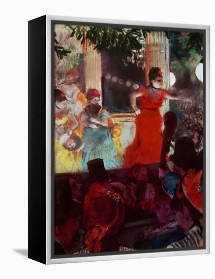 Cafe Concert Aux Ambassadeurs-Edgar Degas-Framed Premier Image Canvas