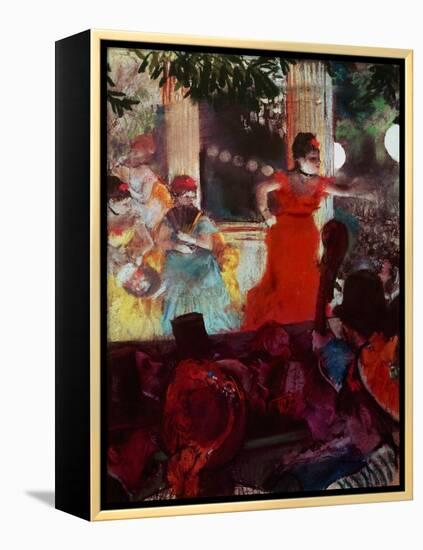 Cafe Concert Aux Ambassadeurs-Edgar Degas-Framed Premier Image Canvas