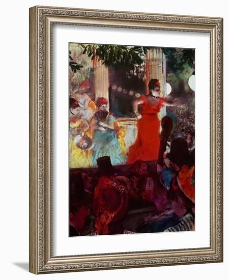 Cafe Concert Aux Ambassadeurs-Edgar Degas-Framed Giclee Print