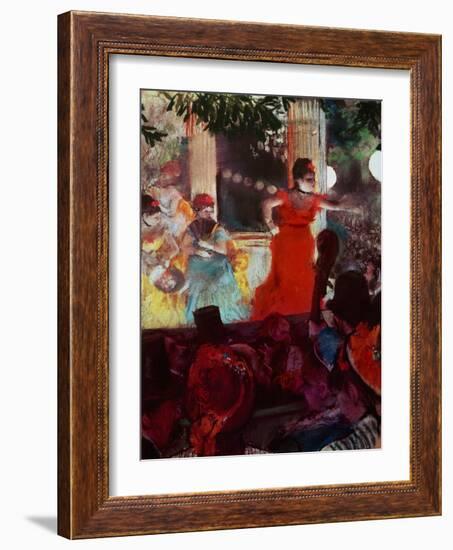 Cafe Concert Aux Ambassadeurs-Edgar Degas-Framed Giclee Print