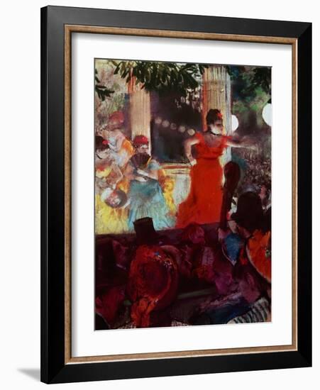 Cafe Concert Aux Ambassadeurs-Edgar Degas-Framed Giclee Print