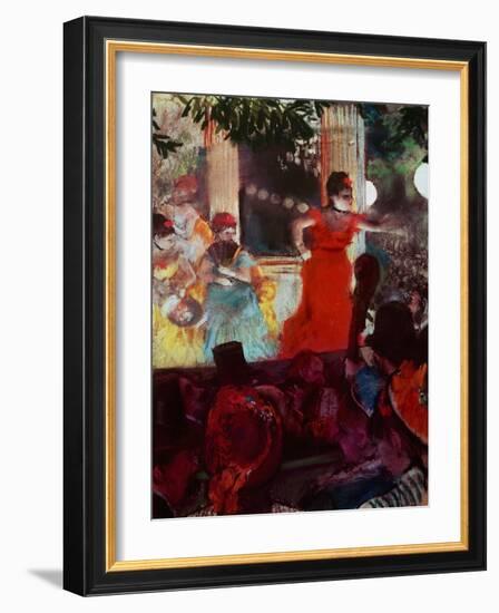 Cafe Concert Aux Ambassadeurs-Edgar Degas-Framed Giclee Print