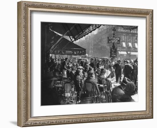 Café De La Paix, Paris, 1937-Martin Hurlimann-Framed Giclee Print