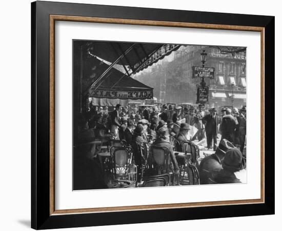 Café De La Paix, Paris, 1937-Martin Hurlimann-Framed Giclee Print