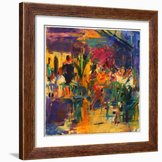 Cafe De La Place, St Paul De Vence-Peter Graham-Framed Giclee Print