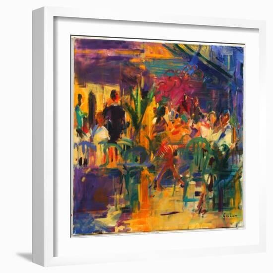 Cafe De La Place, St Paul De Vence-Peter Graham-Framed Giclee Print