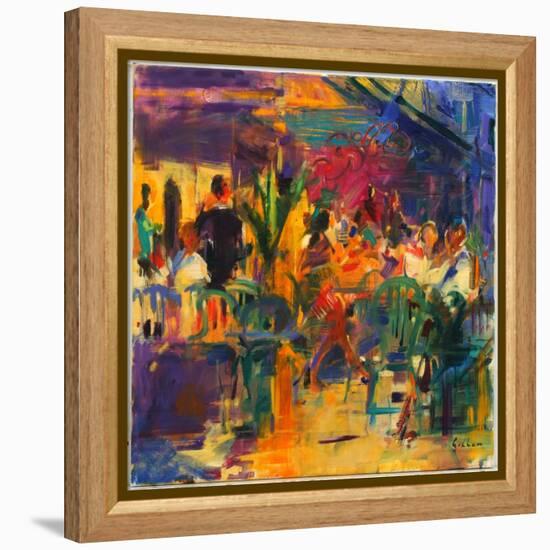 Cafe De La Place, St Paul De Vence-Peter Graham-Framed Premier Image Canvas