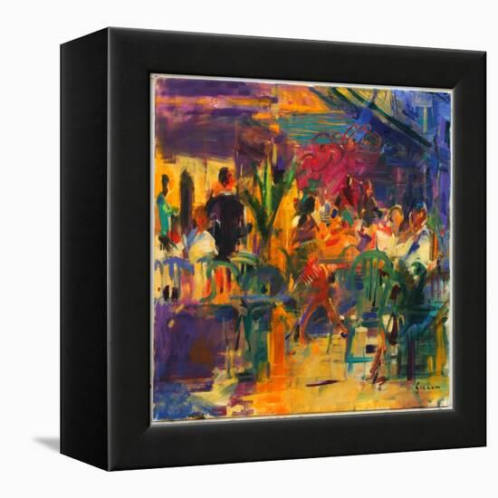 Cafe De La Place, St Paul De Vence-Peter Graham-Framed Premier Image Canvas