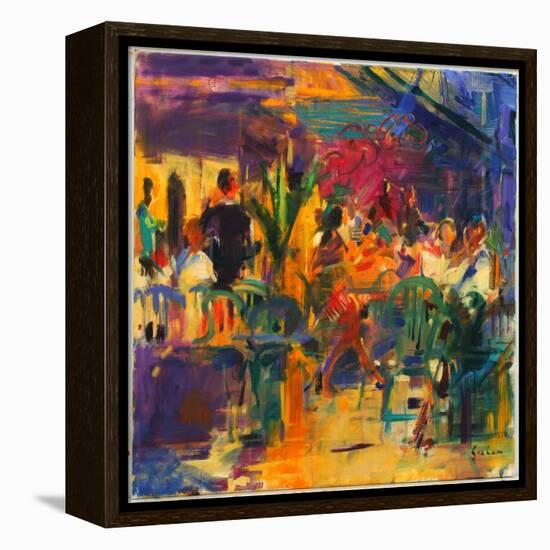 Cafe De La Place, St Paul De Vence-Peter Graham-Framed Premier Image Canvas