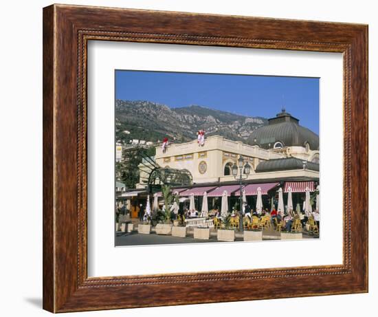 Cafe De Paris, Monte Carlo, Monaco, Cote D'Azur, Mediterranean, Europe-Sergio Pitamitz-Framed Photographic Print