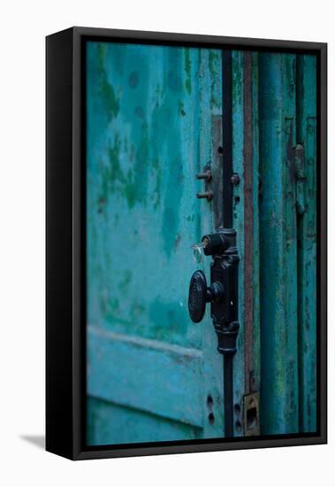 Cafe Door-Erin Berzel-Framed Premier Image Canvas