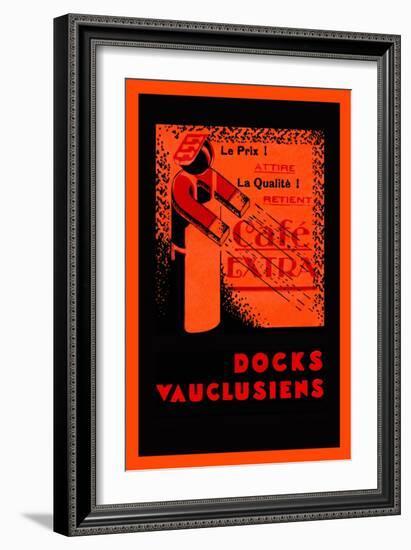 Café Extra - Docks Vauclusiens-null-Framed Art Print