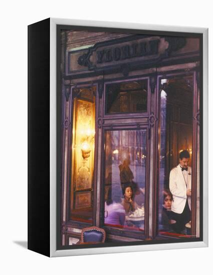 Cafe Florian, St. Mark's Square, Venice, Veneto, Italy-Bruno Barbier-Framed Premier Image Canvas
