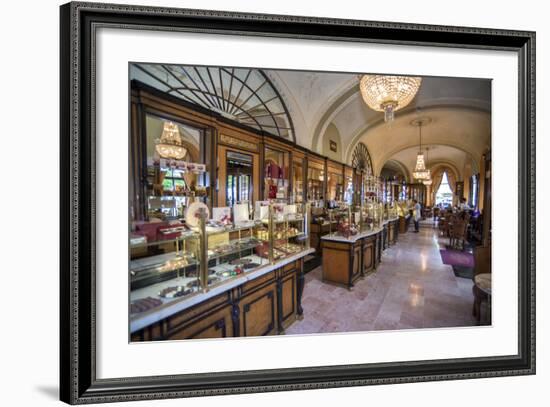 Cafe Gerbeaud Confectionery Interior, Budapest, Hungary-Jim Engelbrecht-Framed Photographic Print