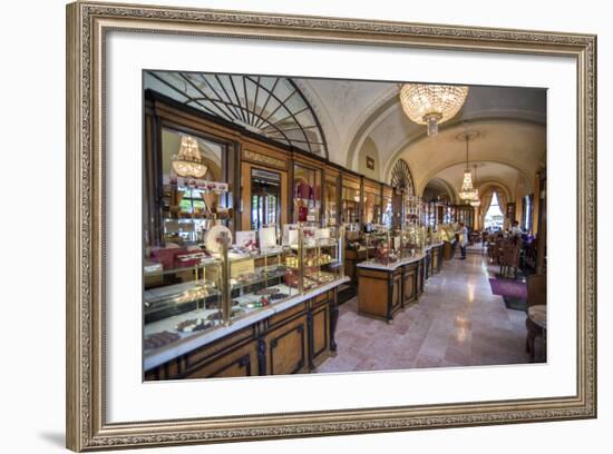 Cafe Gerbeaud Confectionery Interior, Budapest, Hungary-Jim Engelbrecht-Framed Photographic Print