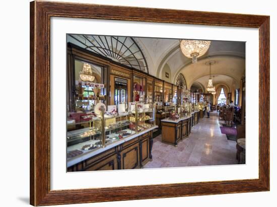 Cafe Gerbeaud Confectionery Interior, Budapest, Hungary-Jim Engelbrecht-Framed Photographic Print