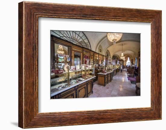 Cafe Gerbeaud Confectionery Interior, Budapest, Hungary-Jim Engelbrecht-Framed Photographic Print